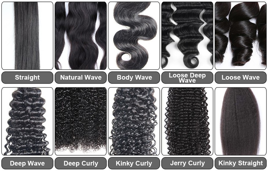 Hair extension curvature display Hair extension curvature display