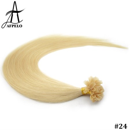 Straight U tip hair extension